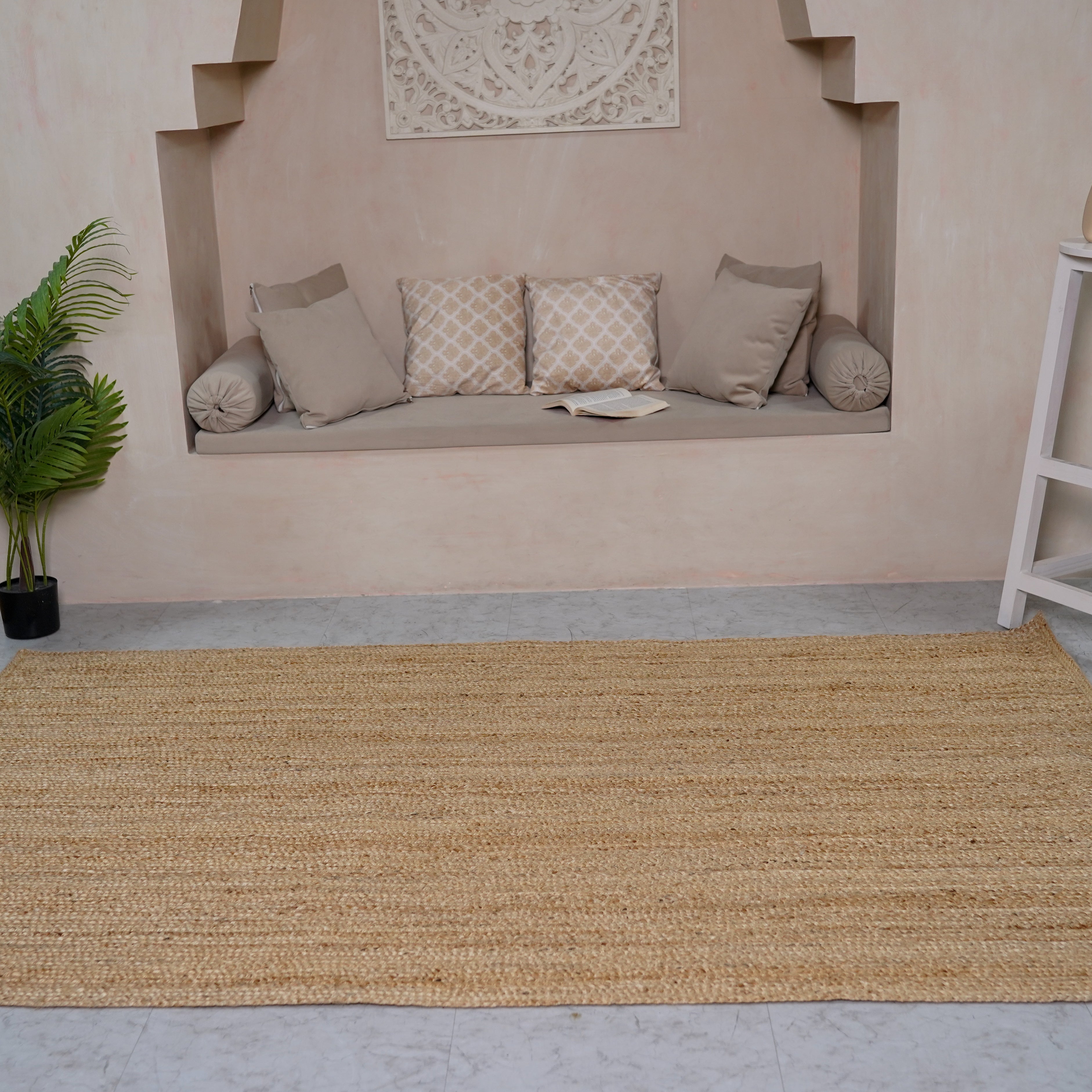 Natural Hemp Jute Rug – Handcrafted Braided Rug with Rustic Charm